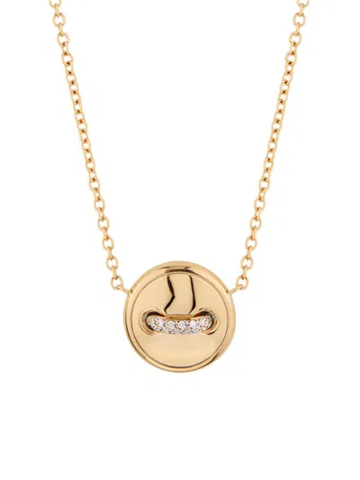 Pomellato Women's Pom Pom Dot 18k Rose Gold, Turquoise & 0.05 Tcw Diamond Reversible Pendant Necklace