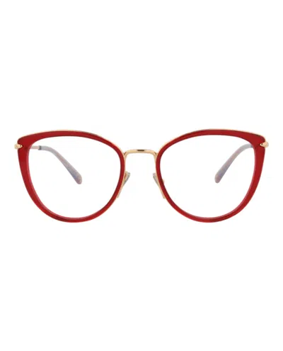 Pre-owned Pomellato Women's  Cat Eyeframe Acetate Optical Frames In Red Gold (pm0083o/30008665/003)