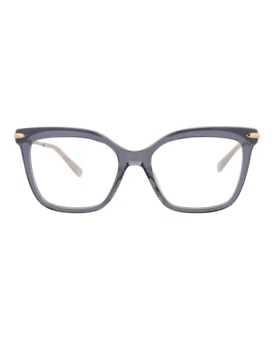 Pre-owned Pomellato Women's  Squareframe Acetate Optical Frames In Black Gold Transparent (pm0094o/30010194/001