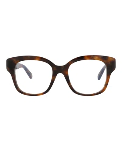 Pre-owned Pomellato Women's  Squareframe Acetate Optical Frames In Havana Havana Transparent (pm0121o/30014239/