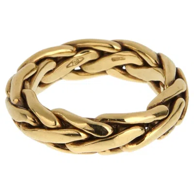 Pre-owned Pomellato Woven 18k Yellow Gold Band Vintage Ring