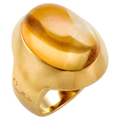Pre-owned Pomellato Yellow Gold Citrin  Statement Ring