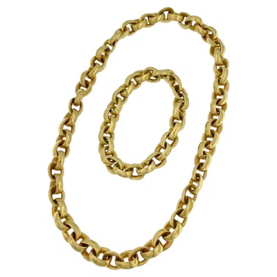 Pre-owned Pomellato Yellow Gold Set Necklace And Bracelet