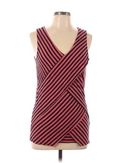 Pre-owned Pomelo Sleeveless Top Burgundy V Neck Tops
