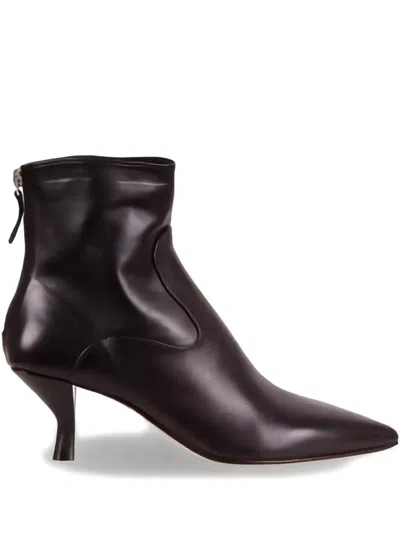 Pomme D'or Pointed-toe Ankle Boots In Black