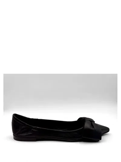 Pomme D'or Bow-detail Ballet Flats In Black