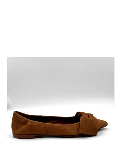 Pomme D'or Bow-detail Ballet Flats In Brown