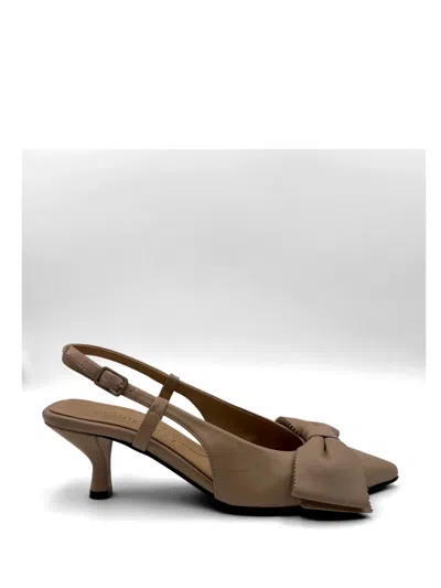 Pomme D'or Bow-detail Heeled Pumps In Brown