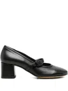 Pomme D'or Buckle Heeled Pumps In Black
