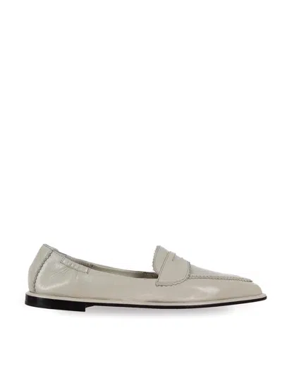 Pomme D'or Flat Leather Moccasin In Green