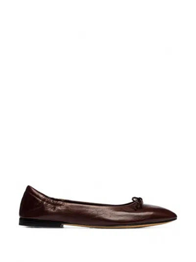 Pomme D'or Giorgia Ballet Flats In Burgundy