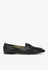 Pomme D'or Grace Pointed Leather Loafers In Black