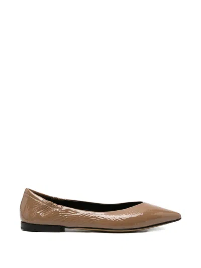 Pomme D'or Ingrid 1000 Pointed Ballet Flats In Neutral