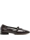 Pomme D'or Leather Ballet Flats In Black