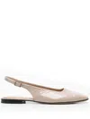 Pomme D'or Leather Ballet Flats In Neutral