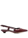 Pomme D'or Leather Ballet Flats In Red