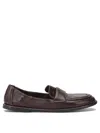 Pomme D'or Bordeaux Leather Loafers In Red