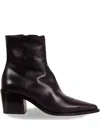 Pomme D'or Pointed Ankle Boots In Black