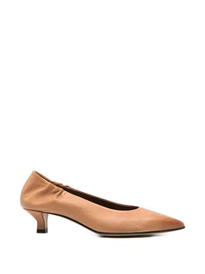 Pomme D'or Pointed-toe Leather Pumps In Brown