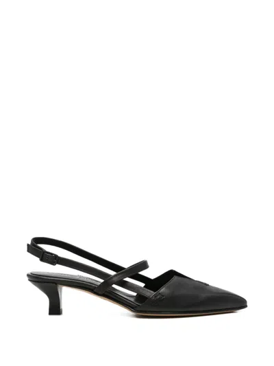 Pomme D'or Pointed-toe Slingback Pumps In Black