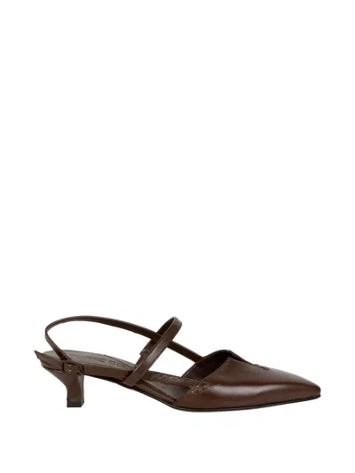 Pomme D'or T-strap Sandals In Brown