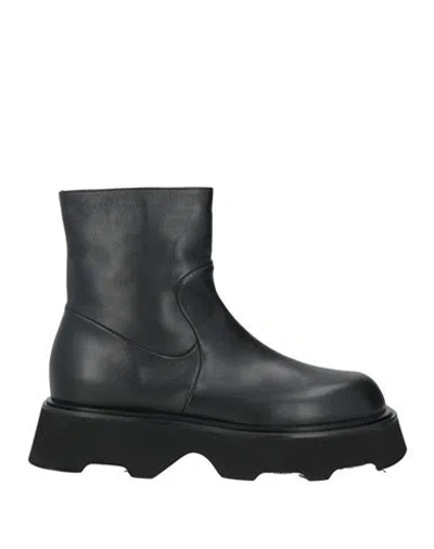 Pomme D'or Woman Ankle Boots Black Size 6 Leather