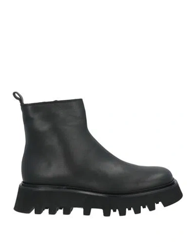 Pomme D'or Woman Ankle Boots Black Size 5 Leather