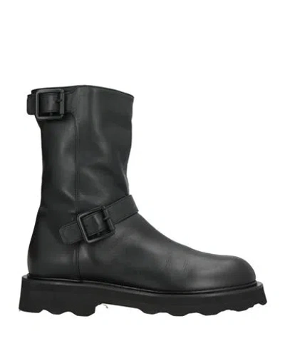 Pomme D'or Woman Ankle Boots Black Size 8 Leather
