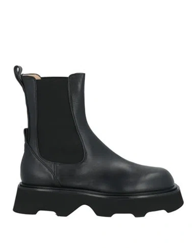 Pomme D'or Woman Ankle Boots Black Size 7 Leather