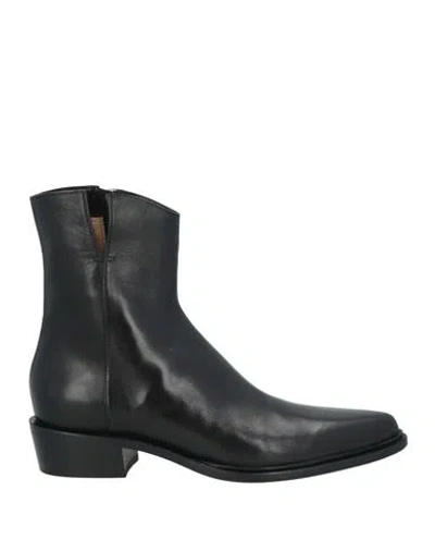 Pomme D'or Woman Ankle Boots Black Size 6 Leather