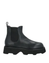 Pomme D'or Woman Ankle Boots Black Size 8 Leather In Black