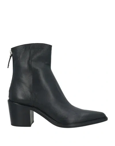Pomme D'or Woman Ankle Boots Black Size 6 Leather