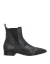 Pomme D'or Woman Ankle Boots Black Size 9.5 Leather