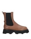 Pomme D'or Woman Ankle Boots Brown Size 8 Leather