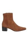 Pomme D'or Woman Ankle Boots Camel Size 7.5 Leather In Beige