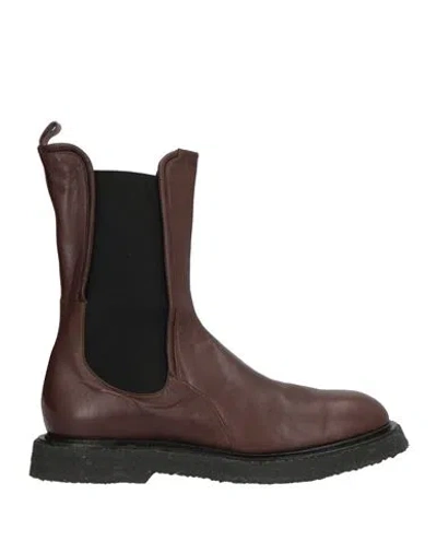 Pomme D'or Woman Ankle Boots Chocolate Brown Size 10 Leather
