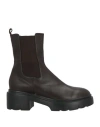 Pomme D'or Woman Ankle Boots Dark Brown Size 10 Leather