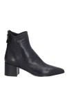 Pomme D'or Woman Ankle Boots Dark Purple Size 8 Soft Leather In Purple
