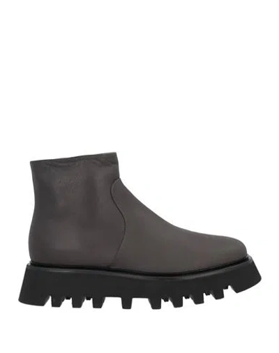 Pomme D'or Woman Ankle Boots Grey Size 6 Soft Leather