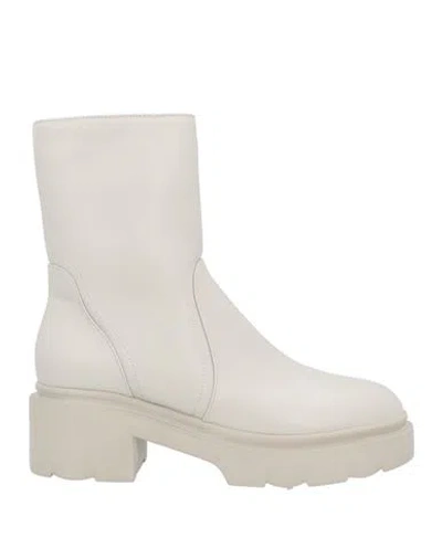 Pomme D'or Woman Ankle Boots Light Grey Size 8 Soft Leather