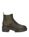 Pomme D'or Woman Ankle Boots Military Green Size 7 Soft Leather In Green