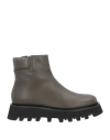 Pomme D'or Woman Ankle Boots Military Green Size 8 Soft Leather In Green
