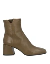 Pomme D'or Woman Ankle Boots Military Green Size 9 Leather
