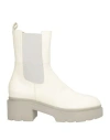 Pomme D'or Woman Ankle Boots Off White Size 8 Calfskin