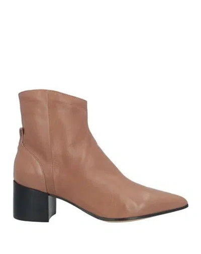 Pomme D'or Woman Ankle Boots Antique Rose Size 8 Leather In Pink