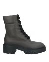 Pomme D'or Woman Ankle Boots Charcoal Size 10 Leather In Grey