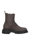 Pomme D'or Woman Ankle Boots Taupe Size 8 Calfskin In Gray