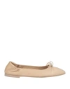 Pomme D'or Woman Ballet Flats Beige Size 10.5 Leather