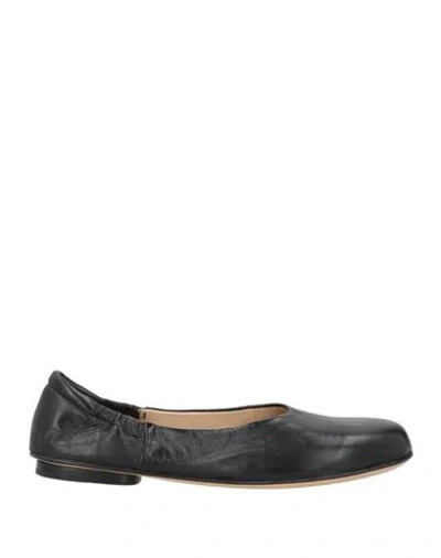 Pomme D'or Woman Ballet Flats Black Size 7 Leather