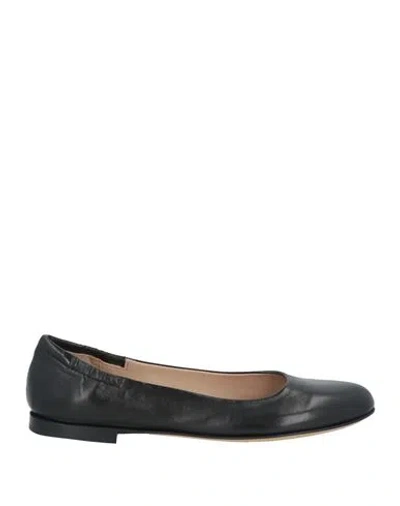 Pomme D'or Woman Ballet Flats Black Size 6 Leather